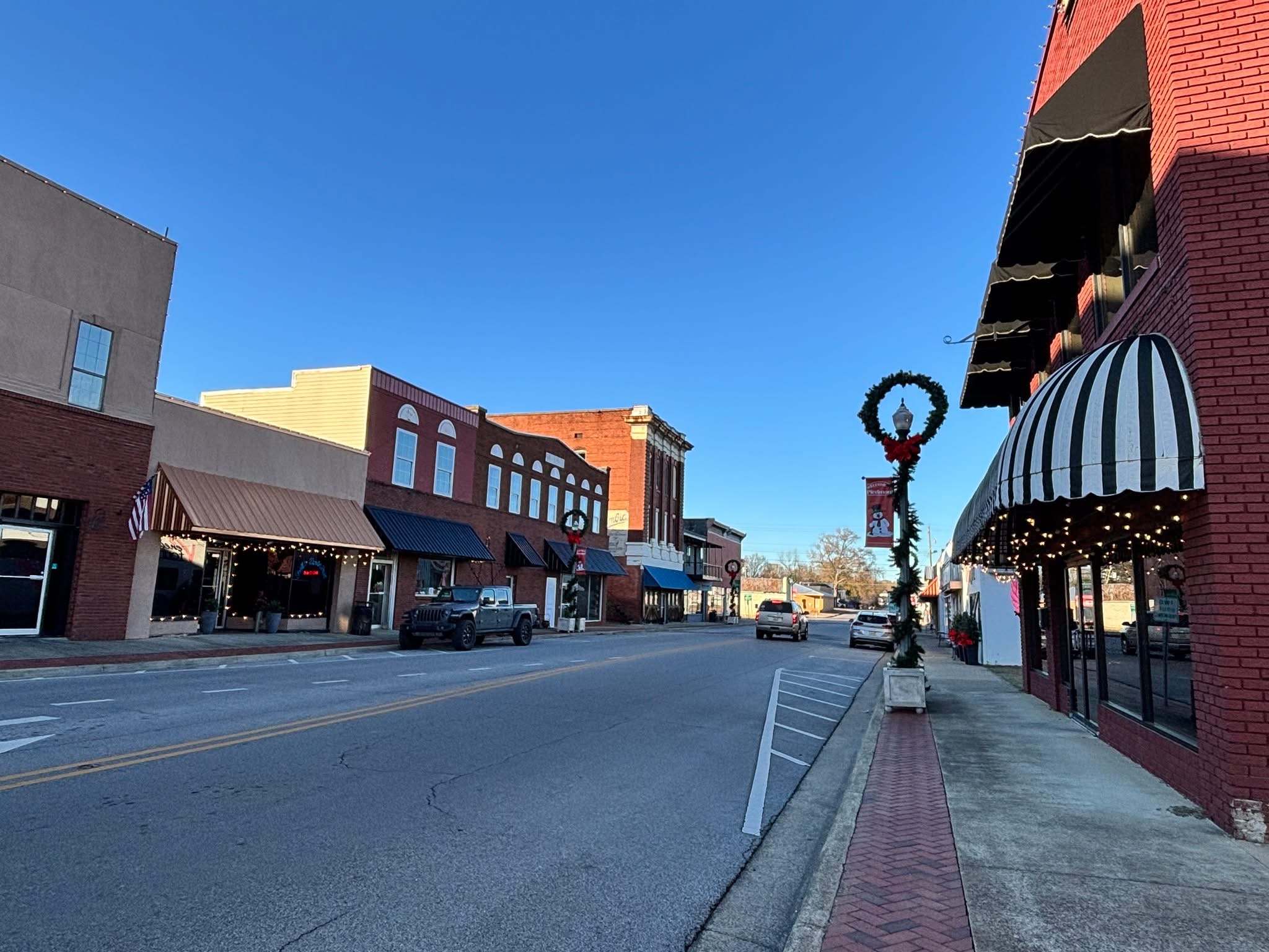 Downtown Piedmont main street with storefronts